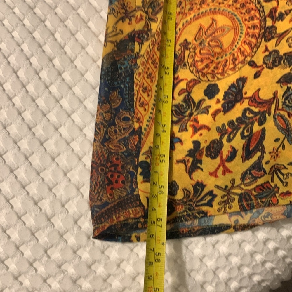 Anthropologie Ranna Gill Yellow Georgie‎ Embroidered Paisley Jumpsuit NWT size 6 - Picture 13 of 15